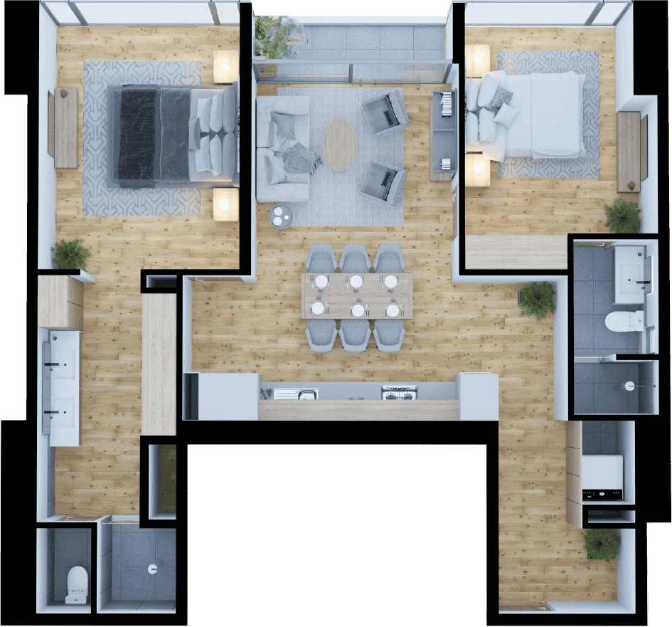 Plano del departamento B4