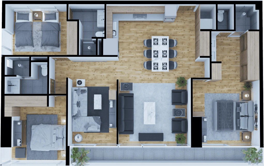 Plano del departamento C3